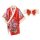 Sakura kimono lingerie set - japanese role play costume for cosplay, featuring vibrant floral design and elegant red accents.