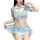 Sakura romance lingerie set - sailor school uniform style erotic costume for role play, featuring a light blue top with a tie...