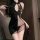 Satin lace flagpole dress with sheer design, perfect for intimate moments and romantic date nights.