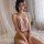 Seductive ancient-chic lingerie set - no-remove silk belly wrap sleepwear for romantic nights, featuring delicate floral embr...