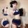 Seductive catwoman lace sleepwear set featuring sheer backless design, stylish suspenders, and flirty allure for women seekin...