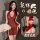 Seductive chinese-style lingerie set - open-crotch cheongsam for small busts, pure temptation couples play