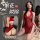 Seductive chinese-style lingerie set - open-crotch cheongsam for small busts, pure temptation couples play
