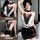 Seductive cross-strap deep v secretary cosplay outfit - no-remove cheeky uniform set with tied detail