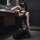 Woman kneeling in black lace bodysuit with open-crotch stockings, seductive lingerie set for small bust, elegant bathroom set...