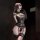 Seductive lace bodysuit featuring sheer panels and adjustable straps, perfect for sensual erotic lingerie sets.