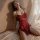 Seductive lace camisole sleepwear set featuring backless design and side slit, perfect for intimate moments. ideal for new ye...