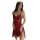 Seductive lace camisole sleepwear set featuring backless design and side slit, perfect for intimate moments.
