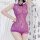 Seductive lace cheongsam lingerie set featuring vintage high-neck design with sheer cut-out details and slit fit, perfect for...