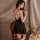 Seductive lace deep v-neck backless sleep dress for women, elegant and sexy lingerie sleepwear, easy-on bedroom outfit.