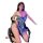 Woman in seductive lace lingerie sleepwear set, featuring a sexy tie-up costume for bedroom temptation.