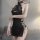 Seductive lace lingerie set featuring a halter neck design with intricate detailing, perfect for a bold and elegant look.