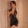 Seductive lace secretary costume set - sexy sheer role play outfit for adults, featuring elegant black lace design with plung...