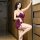 Seductive lace sleep dress for women, double-layer sheer babydoll nightgown, sensual and playful bedroom lingerie.