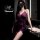 Woman in elegant purple satin cami dress with side tie, posing by sink – seductive lace sleepwear for women, curvy-friendly l...