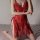 Seductive lace sleepwear set featuring sheer bodysuit with tied straps, pure temptation design.
