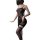 Seductive lingerie bodysuit featuring sheer mesh design, open-crotch thong style, perfect for women seeking sexy all-in-one o...