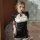 Seductive maid costume set - sexy chinese qipao lingerie outfit for role play & cosplay, featuring elegant black lace with wh...