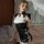 Seductive maid costume set - sexy chinese qipao lingerie outfit for role play & cosplay, featuring elegant black and white de...
