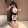 Seductive maid costume for women - sexy role play lingerie set, no-remove bedroom outfit, pure temptation uniform