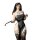 Seductive nun costume lingerie featuring a sexy high-slit lace bodysuit with sheer cutouts, perfect for cosplay and role play...