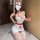 Seductive nurse costume for women featuring a sexy tight-fitting outfit with a pencil skirt, perfect for clubs and live strea...
