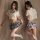 Seductive pleated skirt lingerie set – cute jk uniform style womens sexy student outfit featuring a white blouse with a bow t...