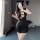 Seductive qipao-style lingerie sleepwear for women – high-slit, no-remove erotic nightwear, pure & tempting design