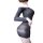 Woman wearing a black lace off-shoulder mini dress, showcasing a seductive secretary costume outfit for nightclub and live st...