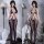 Seductive sheer lace bodysuit with pearl embellishments, high-elastic design, open-crotch style, perfect for women seeking al...