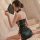 Seductive sheer lace cheongsam lingerie - vintage-inspired side-tie erotic pajama set, no-remove design, elegant and timeless...