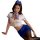 Seductive sheer lingerie set - busty open-crotch sleepwear for couples, air hostess costume style