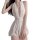 Seductive sheer mesh sleepwear set featuring deep v neck, backless design with lace detailing, perfect for busty and plus siz...