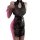 Seductive sheer qipao set featuring high-slit design, ink-wash floral pattern, lace trim, and elegant erotic lingerie look.