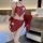 Seductive silk sleepwear set featuring vintage-inspired design with floral accents, perfect for a night of elegance and allur...