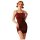Seductive slim-fit flirty lingerie dress for small bust women - elegant date night outfit, featuring a deep red hue with deli...