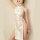 Seductive high-slit vintage qipao sleep dress featuring sexy lace trim and pure-yu style design, perfect for evening and date...