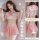 Seductive student uniform lingerie set with plaid mini skirt and sheer top, perfect for playful tease and passion.
