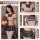Seductive student uniform lingerie set featuring a plaid mini skirt, sheer top with sailor collar, and bow tie for playful te...