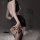 Seductive teacher-style lace bodysuit with sheer chest cut-out, high-slit bodycon mini dress and adjustable straps.