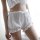 White lace-trimmed bloomers with ruffled hem from seductive womens lace bodysuit & backless camisole set - elegant sleepwear ...