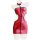 Sexy sekesi womens pvc leather corset skirt, featuring a glossy red design with black accents and gold foil detailing, perfec...