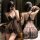 Hot-selling lace sheer open-front sleep dress for women, featuring sexy plus-size design with no-remove detail, perfect for i...