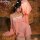 Sensual ancient chinese style lingerie set - sheer hanfu costume for romantic bedroom play, featuring delicate peach-colored ...