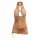 Sensual backless cheongsam dress with butterfly print and gold accents, slim-fit provocative role play costume for adults.