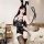 Sensual bondage bodysuit set featuring lace mesh straps and bunny ears, perfect for adult entertainment with a touch of elega...