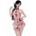 Sensual sheer cheongsam sleepwear with red butterfly embroidery, vintage-inspired lingerie set for women.