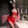 Sensual exotic hanfu lingerie dress - red bodycon with cat ears, perfect for bedroom play outfits for adults