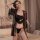 Sensual hanfu-inspired lingerie set featuring a sheer modest bodice with floral embroidery and flowing robe, perfect for vint...