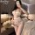 Sensual lace bodysuit for women featuring sheer cut-out design, pure white mesh fabric with bow-tie straps and open-crotch st...